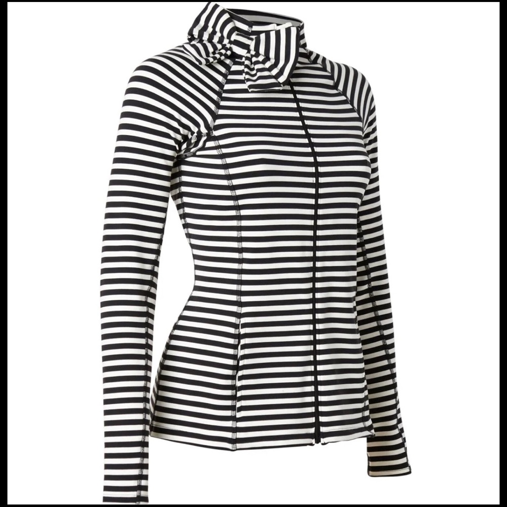 Kate Spade X Beyond Yoga Cream/Black Fitted Jacket